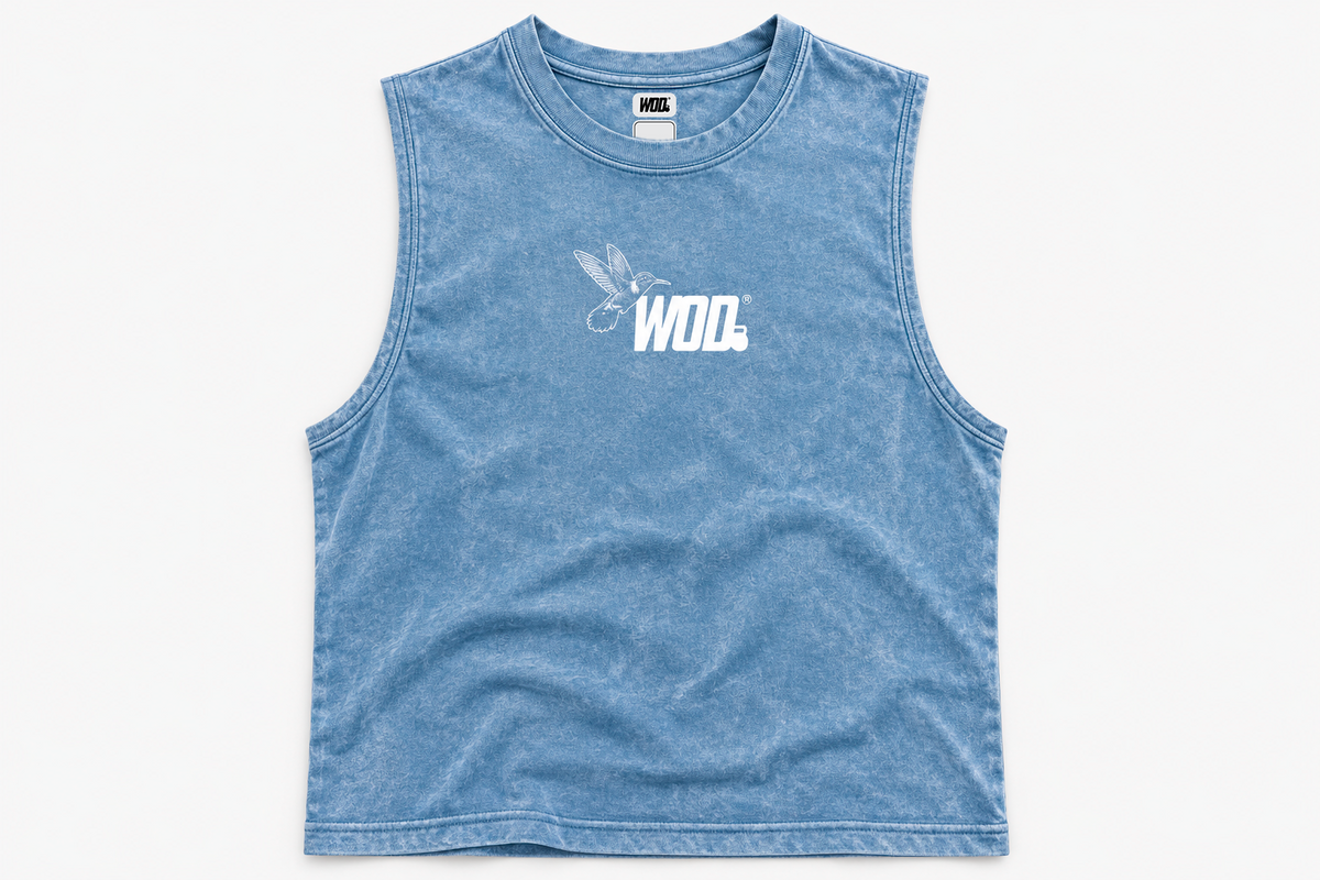Playera Tank Crop Mujer COLIBRI ALWAYS SKY BLUE