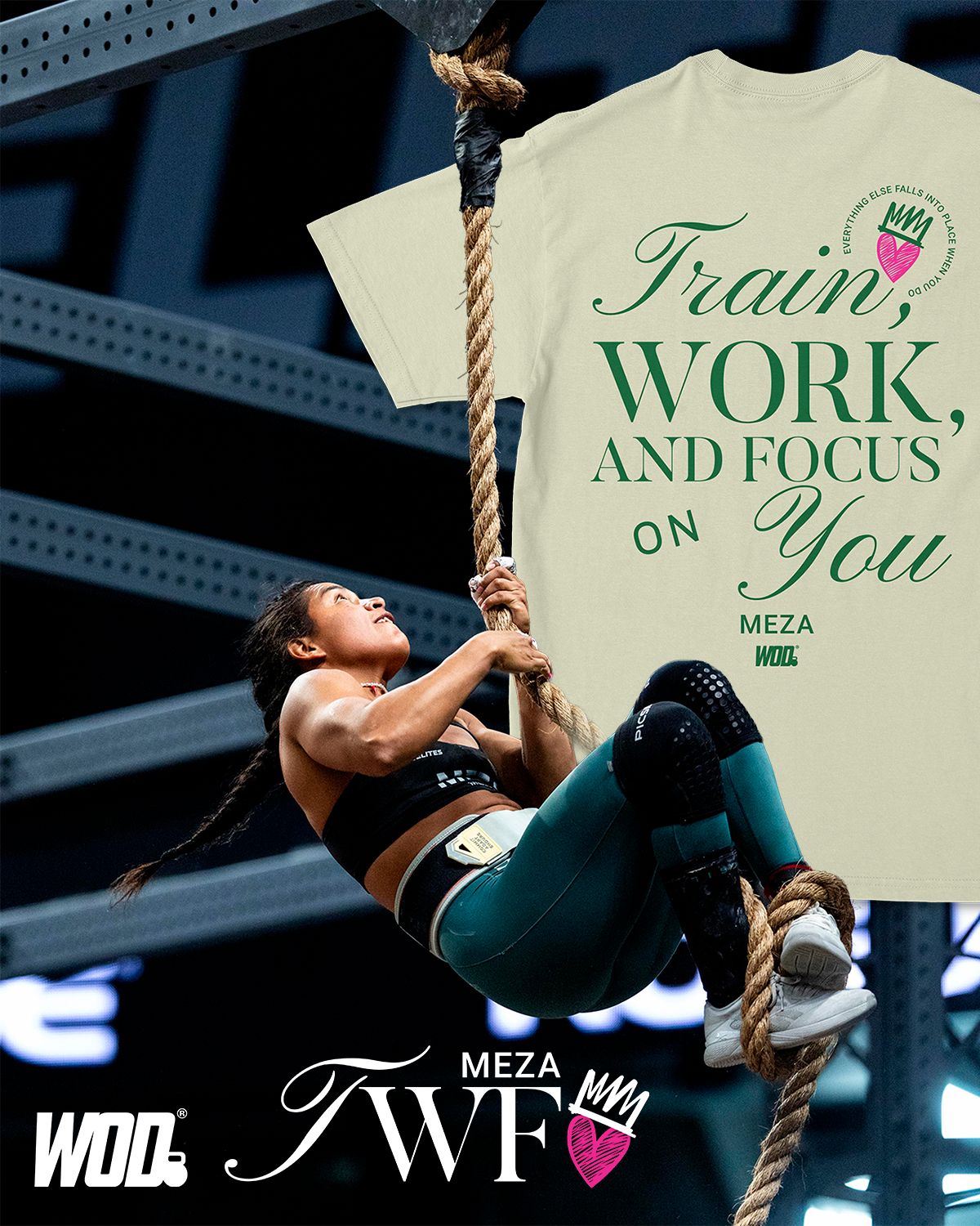 Playera Oversize TWF – Mariana Meza x WOD® | Edición Especial