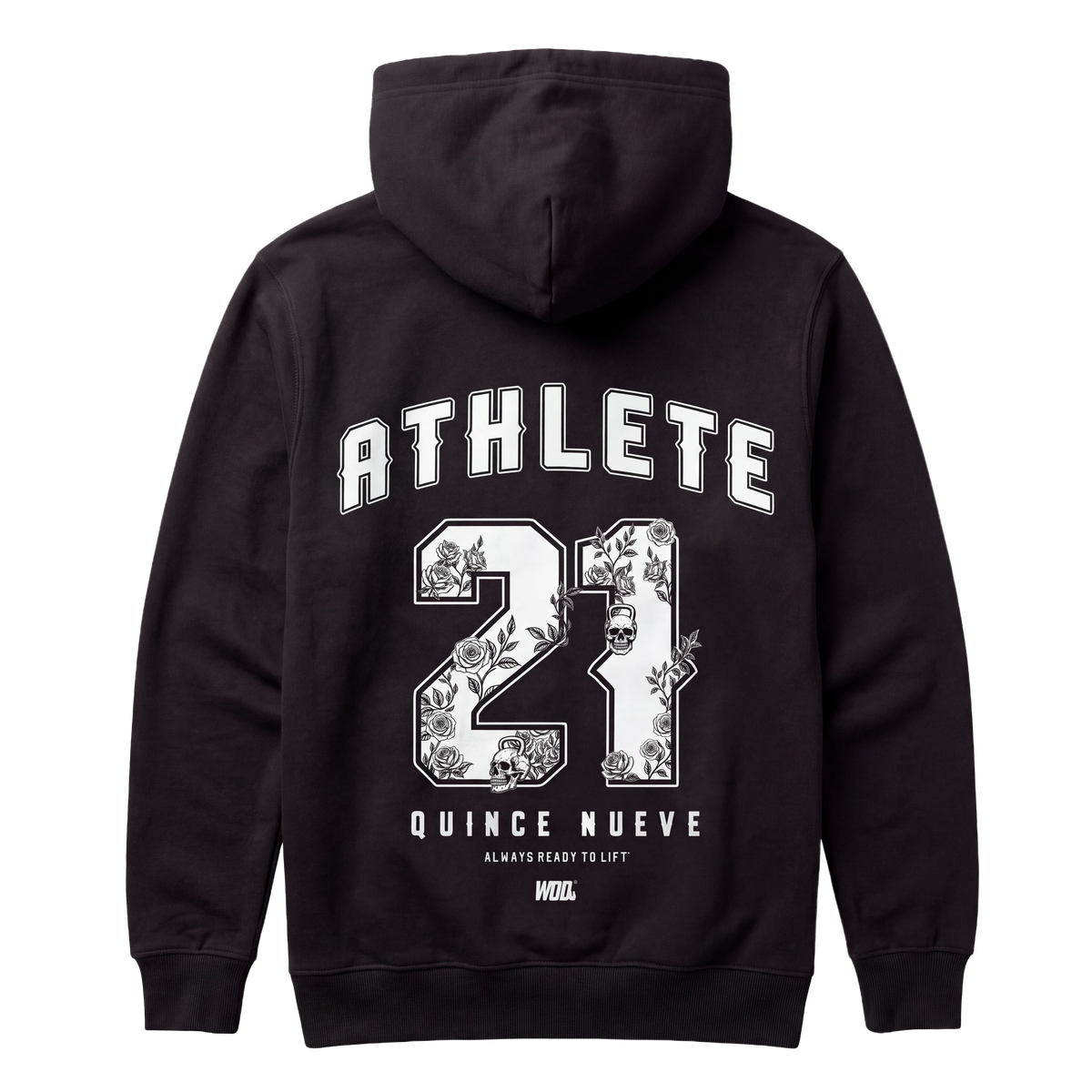 Hoodie 21 ALWAYS Negra 100% Algodón 350 g