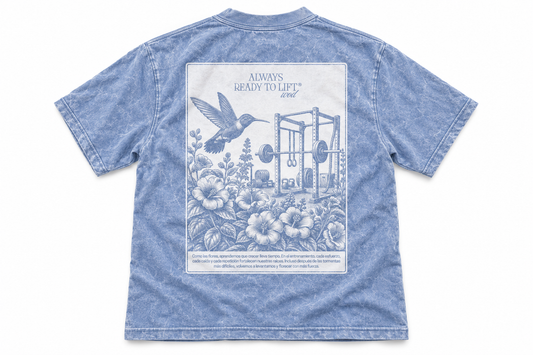 Playera Oversize Hombre COLIBRI ALWAYS SKY BLUE