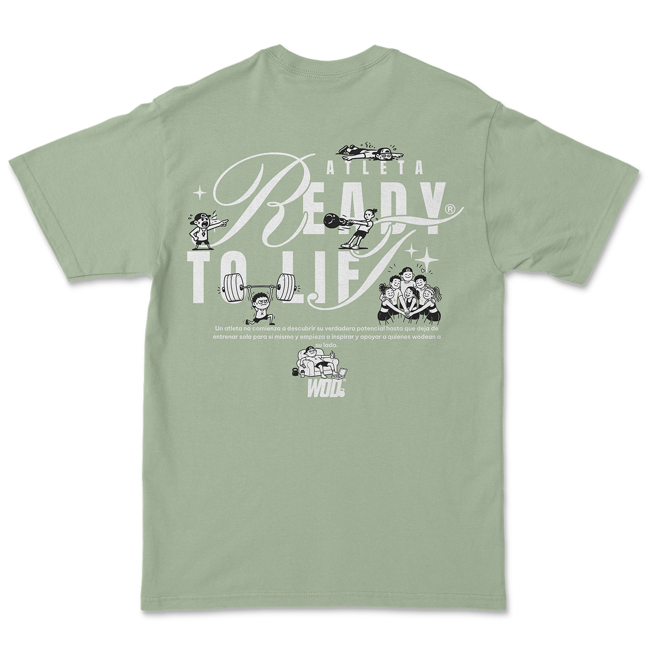 ALWAYS GANG OVERSIZE TEE AQUA GRAY