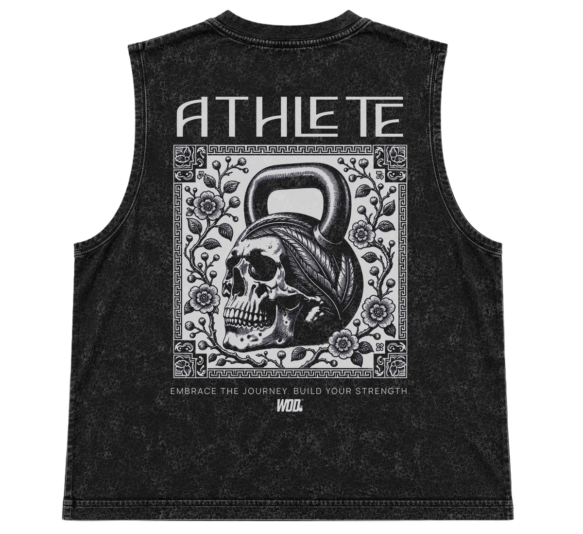 Playera Crop Tank Always Reborn Mineral Wash Negra