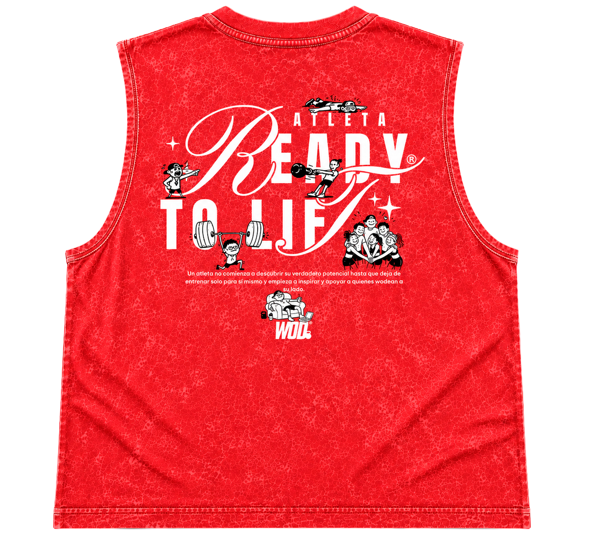 Playera Tank Crop Mujer ALWAYS Gang Mineral Wash Roja