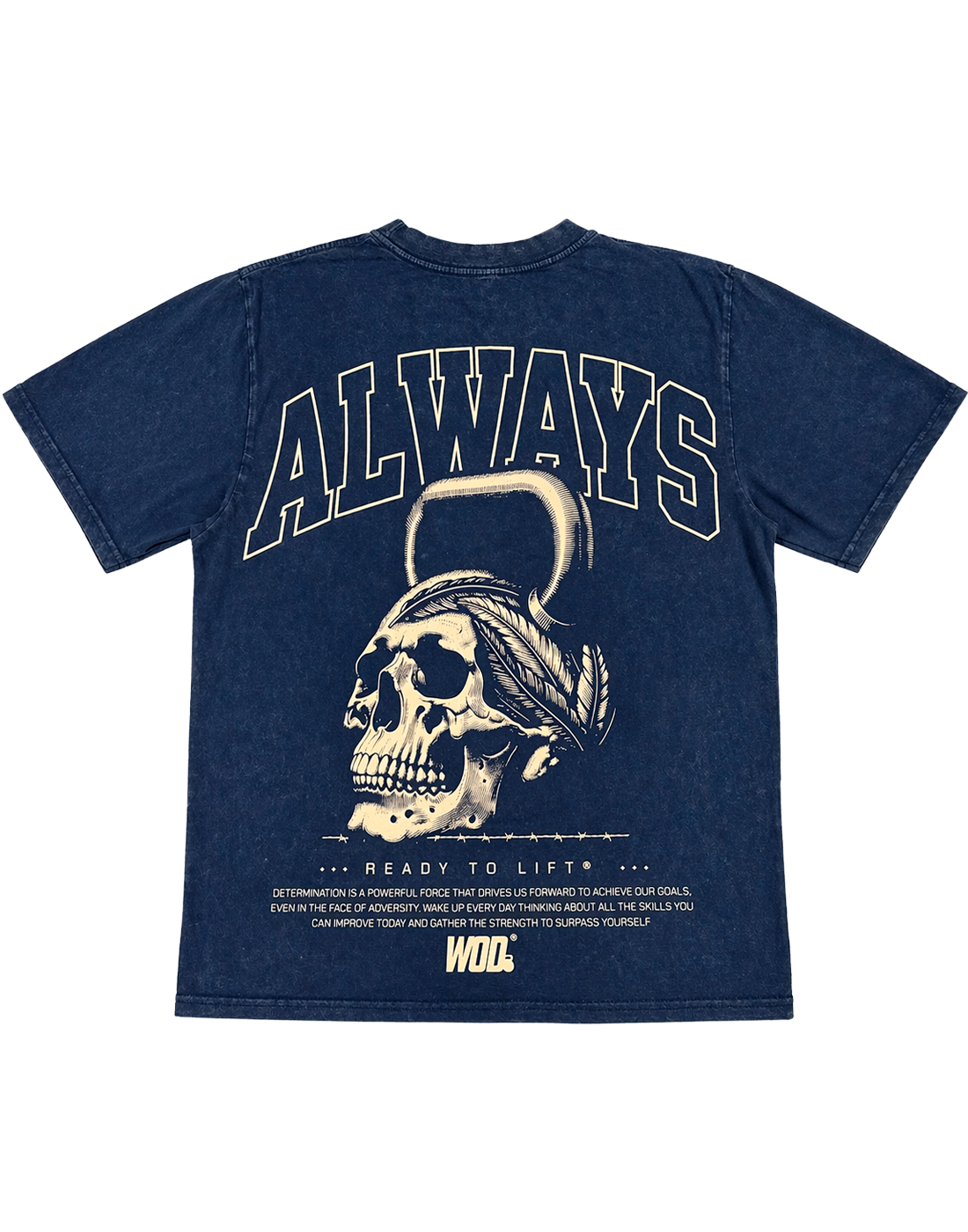 Playera WOD Always Skull Mineral Navy