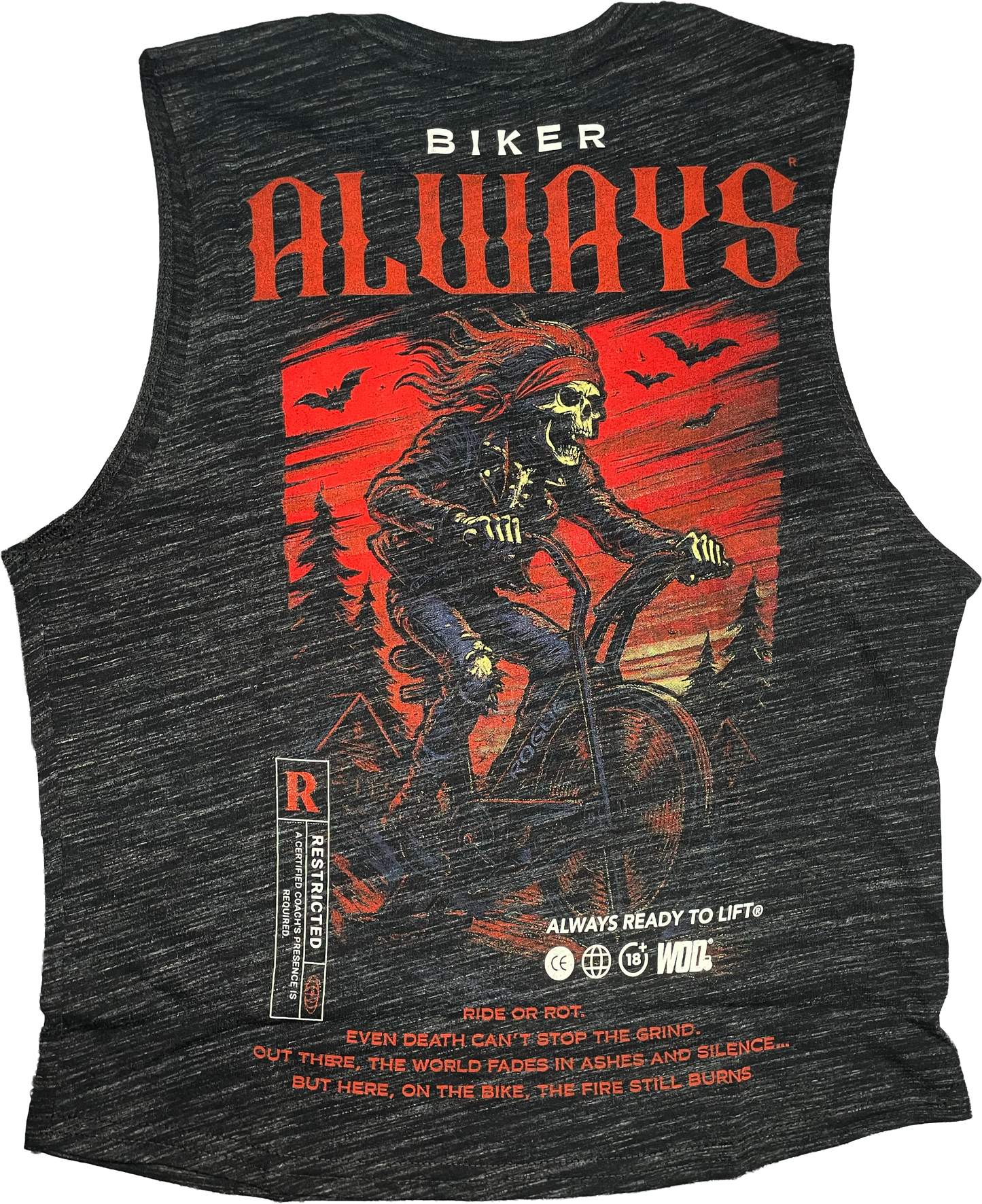 BIKER Playera WOD Crop