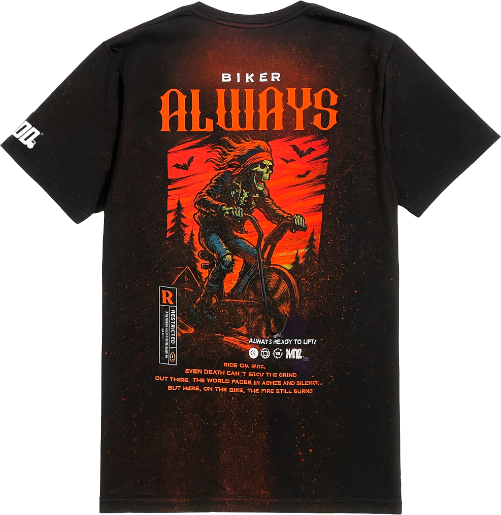 Playera WOD Biker – Black / Tye Dye