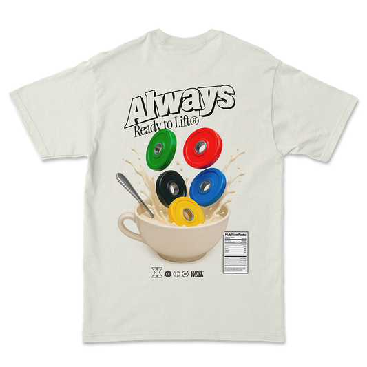 Playera Oversize Always Ready – Cereal Edition - Snow espalda