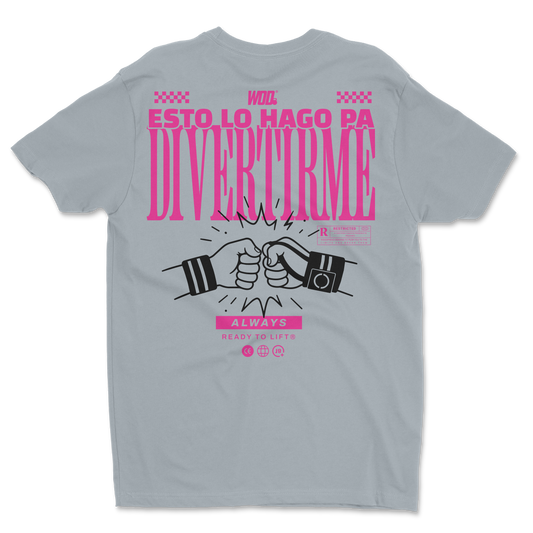 ESTO LO HAGO PA DIVERTIRME PLAYERA WOD GRIS BASICA
