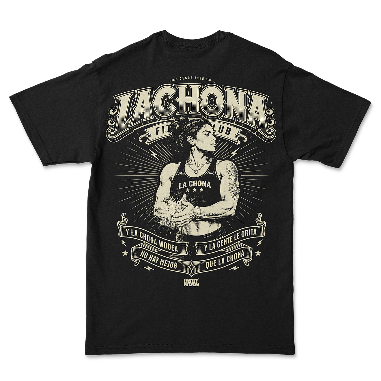 LA CHONA FITNESS CLUB PLAYERA WOD OVERSIZE