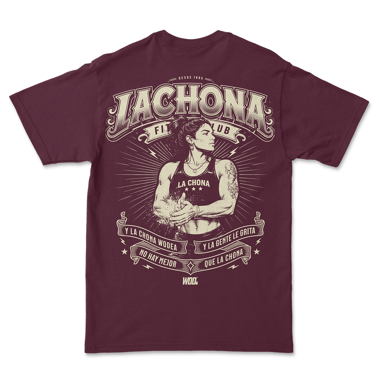 LA CHONA FITNESS CLUB PLAYERA WOD OVERSIZE